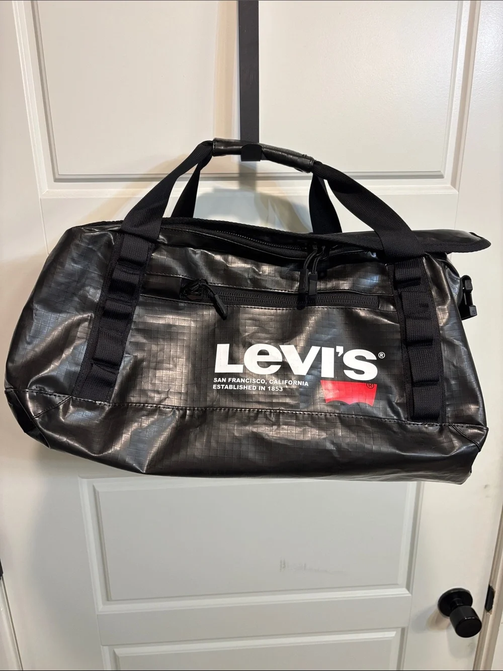 Levi's Black and Red Men's Duffel Bag